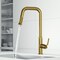 Vigo Hart Angular Single Handle Pull-Down Spout Kitchen Faucet in Matte Brushed Gold VG02036MG - alternate 3