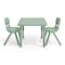 Flash Furniture 3 PC Plastic Activity Table and 2 Chairs Set, 10.5 in Seat Height-Sage YU-YCX-0023-2-SQR-TBL-SAGE-R-GG - alternate 4