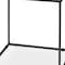 Homeroots 20" White and Black Marble and Metal Square Frame End Table 604462 - alternate 3