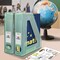 Acrimet Magazine File Holder Vertical Rack, Durable Plastic Desk Organizer, Clear Green, 2PK 277.5 - alternate 6