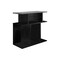 Homeroots 24" Gray and Black Wood Floor Shelf End Table With 6 332838 - alternate 1