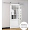Sartodoors Sturdy Barn Door, Felicia 3599 White Silk with Clear Glass, 6.6FT Rail Hangers Heavy Hardware Set FELICIA3599BD-S-WS-2884 - alternate 3