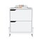 Homeroots 20" White Wood Two Drawer Nightstand 543693 - alternate 7