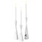 Fabulaxe Marble Resin Candle Holders - Pack of 18 White Decorative Taper Candlesticks for Home Decor,  QI004063.WT.6 - alternate 1