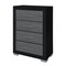 Homeroots 31" Black And Gray Wood Four Drawer Dresser 643686 - alternate 8