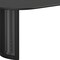 Homeroots 79" Black Solid Wood Double Pedestal Base Oval Dining Table 721107 - alternate 4