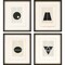 Homeroots Set Of Four Geometrics II Black Framed Print Wall Art, 4PK 525392 - alternate 1