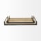 Homeroots Set of Two Brown Wood Indoor Outdoor Serving Tray With Handles 376039 - alternate 1