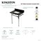 Kingston Brass 30-Inch Black Granite Console Sink with Stainless Steel Legs, 8-Inch, 3-Hole KVPK30KSQ1 - alternate 2
