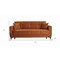 Homeroots 81" Orange Microfiber Sleeper Sofa And Toss Pillows With Brown Legs 607199 - alternate 2