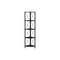Homeroots 59" Black Metal Four Tier Corner Bookcase 489789 - alternate 1