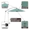 Pure Garden 10 ft Cantilever Patio Umbrella with Tilt and Vented Canopy, Light Green 50-LG1047 - alternate 7