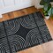 World Rug Gallery Bohemian Lines Washable Non Slips Area Rug 2 ft x 4 ft Black WR72BLACK2X4 - alternate 1