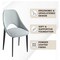 Leisuremod Amalfi Collection Modern Fabric Dining Chair in Coconut White AC48W - alternate 4