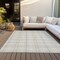 Homeroots 3' X 5' Ivory Beige And Brown Plaid Washable Indoor Outdoor Area Rug 597111 - alternate 4