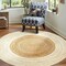 Jonathan Y Oceana Two-Tone Boho Jute Circle Cream/Natural 5 ft Round Area Rug RNF115A-5R - alternate 4