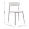 Flash Furniture Dover Indoor-Outdoor Stacking Patio Chair w/Curved Backrest, All-Weather Resin Chair in White DHF-340-APP-WH-GG - alternate 4