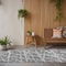 Homeroots 8' Runner Charcoal Abstract Washable Non Skid Indoor Outdoor Runner Rug 559254 - alternate 1