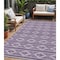 Homeroots 5' X 8' Purple Gray And Ivory Geometric Washable Indoor Outdoor Area Rug 599659 - alternate 1