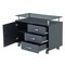 Homeroots 32" Graphite Wood Three Drawers Filing Cabinet 723073 - alternate 5