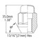 Coyote Wheel Accessories LUG NUTS 12 Millimeter x 125 Thread Size 60 Degree Conical Bulge Acorn 138 Inch Overall Length 56KX44 - alternate 5