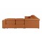 Homeroots Camel Italian Leather Modular L Shaped Five Piece Corner Sectional 532762 - alternate 7