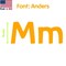 Aacc Self-Adhesive Vinyl Letter: M, Scale: 5 cm. Color: Orange Font: Anders by, 24PK AACC-Anders-UM-Orange-M5x24 - alternate 1
