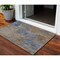 Homeroots 3' X 5' Navy Blue And Brown Abstract Washable Indoor Outdoor Area Rug 603593 - alternate 1