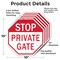 Signmission Stop Private Gate, 10 inch X 10 inch, Aluminum Metal Signs, 5PK OC-A-5Pack-10-131 - alternate 5