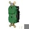 Hubbell Wiring Device-Kellems Straight Blade Receptacle, 5-15R, 15 A, 125V AC, 2 Pole, 3 Wire, Surface Mount, Grounded HBL5262STGNTR - alternate 2