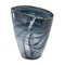 Homeroots 9" Charcoal Abstract Swirl Art Glass Table Vase 574244 - alternate 6