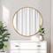Homeroots 20" Gold Round Aluminum Framed Bathroom Vanity Mirror 565016 - alternate 3