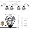 Jonathan Y 10-Light Indoor/Outdoor 10 ft. Contemporary Transitional LED G40 Diamond Cage String Lights, Black JYL8705A - alternate 5