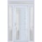 Vdomdoors Front Exterior Prehung FiberGlass Door Frosted Glass / Manux 8088 White Silk / 2 Sidelight and Tran MANUX8088EXD-WS-W14+30+14 x H80+14-RH - alternate 2