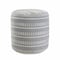 Homeroots 20in Blue Polyester Round Striped Indoor Outdoor Pouf Ottoman 517435 - alternate 5