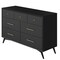 Homeroots 56" Black Solid Wood Seven Drawer Double Dresser 524142 - alternate 7