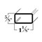 Brunner Aluminum Rectangular Tube 5/8" x 1-1/8" x 1/2" wall 4 Foot Satin Anodized S10182 S4 - alternate 2