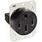 Hubbell Wiring 50A 125/250V 3-Pole 4-Wire Grounding Receptacle, 14-50R, Industrial, Black HBL9450A - alternate 1