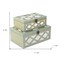 Homeroots Set of Two Blue And White Wood And Mirrored Glass Box With Lid, 2PK 489378 - alternate 3