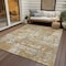 Homeroots 9' X 12' Gold Brown And Beige Abstract Washable Indoor Outdoor Area Rug 597966 - alternate 6