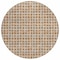 Homeroots 8' Orange Beige And Copper Round Geometric Washable Indoor Outdoor Area Rug 583314 - alternate 6