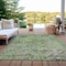 Homeroots 10' X 14' Artichoke Green And Gray Floral Medallion Washable Indoor Outdoor Area Rug 616615 - alternate 7