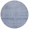 Homeroots 8' Sky Blue And Ivory Round Abstract Washable Indoor Outdoor Area Rug 605574 - alternate 6
