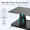 Purely Height Adjustable Monitor Riser with USB Ports, Black S402 - alternate 6