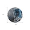 Homeroots 8' Round Ivory Blue and Gray Round Abstract Washable Non Skid Indoor Outdoor Area Rug 559429 - alternate 3