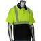 Pip ANSI Type R Class 2 Polo Shirt w/Performance Moisture Control Fabric and Black Bottom Front 312-1610B-LY/5X - alternate 1