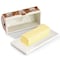 Martha Stewart 7in x 3.7in Ceramic Gingerbread House Butter Dish in Brown 140229.02 - alternate 3