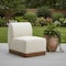 Homeroots 24" Beige Aluminum Outdoor Accent Chair 668774 - alternate 4