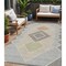 Homeroots 5' X 8' Pewter Copper And Silver Geometric Washable Indoor Outdoor Area Rug 631922 - alternate 1