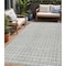 Homeroots 5' X 8' Gray And Ivory Geometric Washable Indoor Outdoor Area Rug 614750 - alternate 1